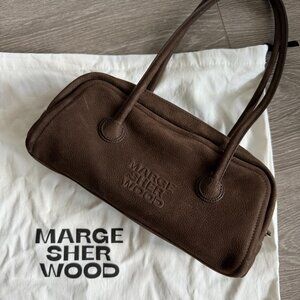 Marge Sherwood Soft Baguette Bag- brown nubuck